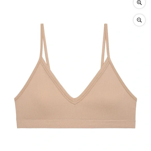 No Boundaries Tan Ribbed Bra with Adjustable Straps - Picture 2 of 5